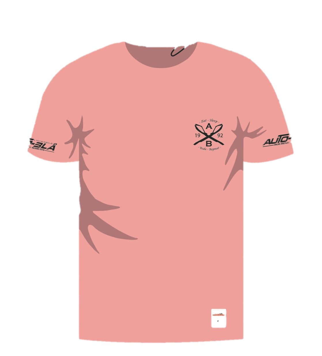 Autoblå t-shirt rosa fram.png