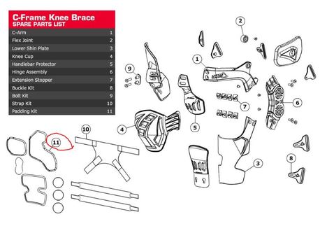 Knäskydd - Leatt Padding kit C-Frame Pair - ctl00_cph1_prodImage